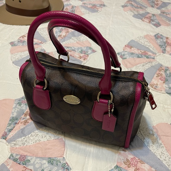 Coach pink mini Bennett satchel handbag - Picture 1 of 8